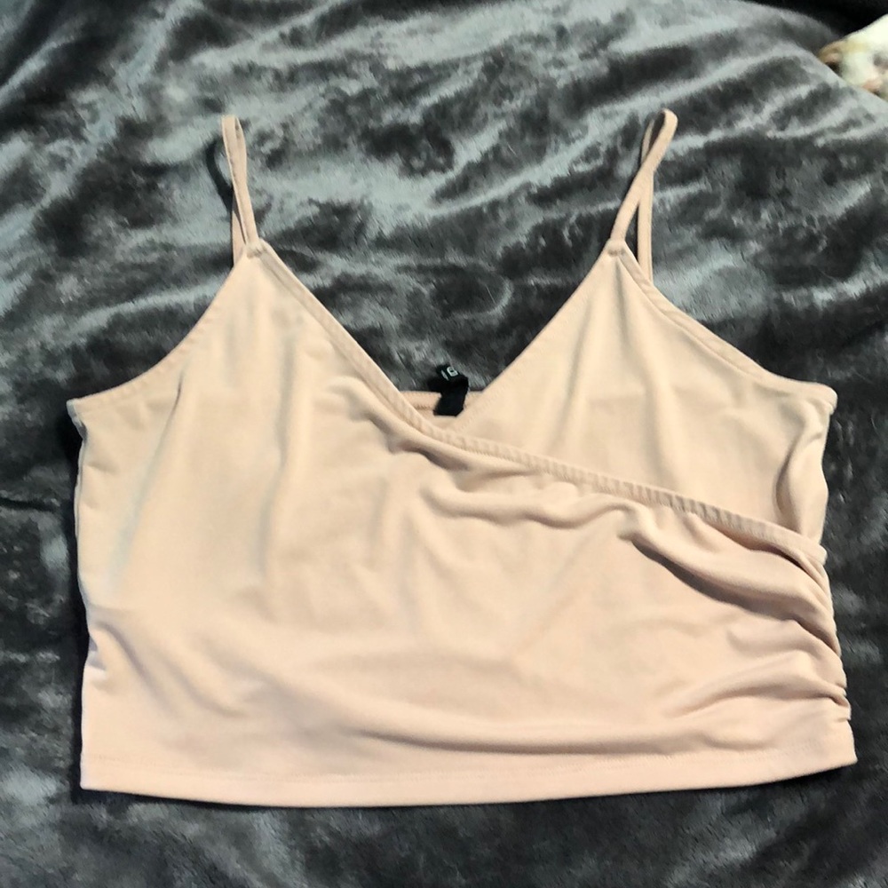 beige crop top
